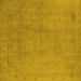 Square Machine Washable Oriental Yellow Industrial Rug, wshurb2173yw