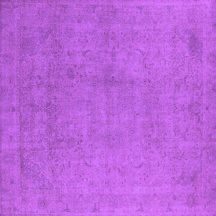 Square Machine Washable Oriental Purple Industrial Area Rugs, wshurb2173pur
