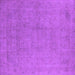 Square Machine Washable Oriental Purple Industrial Area Rugs, wshurb2173pur