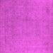 Square Machine Washable Oriental Pink Industrial Rug, wshurb2173pnk