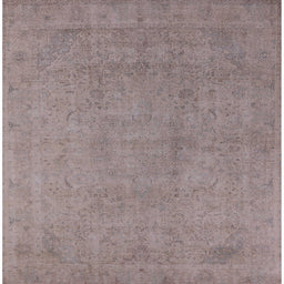 Square Machine Washable Industrial Modern Rose Dust Purple Rug, wshurb2173