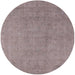 Round Mid-Century Modern Rose Purple Oriental Rug, urb2173