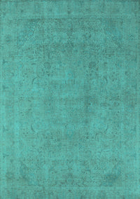 Oriental Turquoise Industrial Rug, urb2173turq