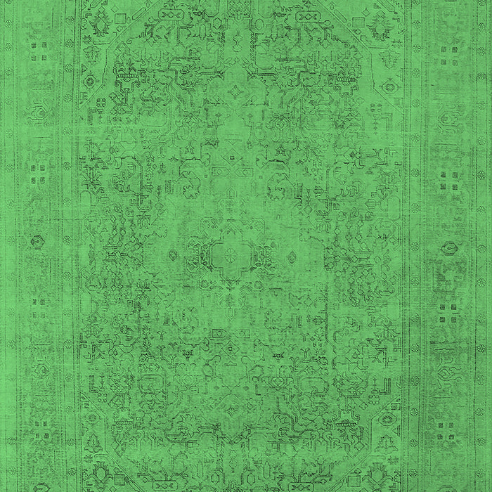 Machine Washable Oriental Emerald Green Industrial Area Rugs, wshurb2174emgrn