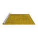 Sideview of Machine Washable Oriental Yellow Industrial Rug, wshurb2174yw