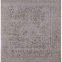 Square Machine Washable Industrial Modern Rose Dust Purple Rug, wshurb2174