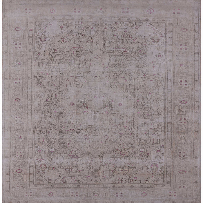 Square Machine Washable Industrial Modern Rose Dust Purple Rug, wshurb2174