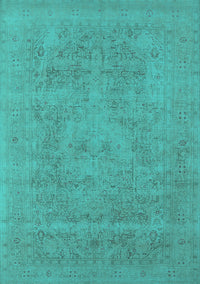 Oriental Turquoise Industrial Rug, urb2174turq