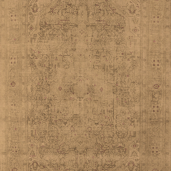 Machine Washable Oriental Brown Industrial Rug, wshurb2174brn