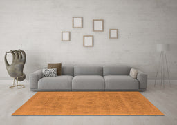 Machine Washable Oriental Orange Industrial Area Rugs in a Living Room, wshurb2174org