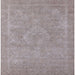 Square Mid-Century Modern Silver Pink Oriental Rug, urb2175