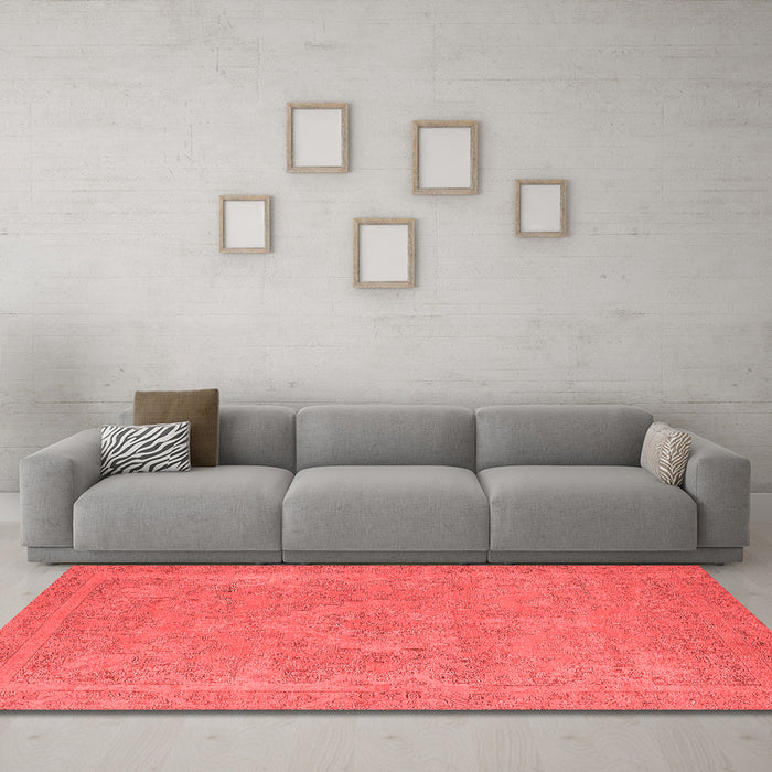 Industrial Red Washable Rugs