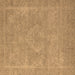 Square Oriental Brown Industrial Rug, urb2175brn