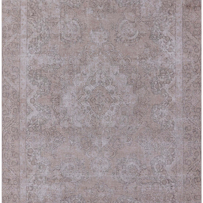 Mid-Century Modern Silver Pink Oriental Rug, urb2175
