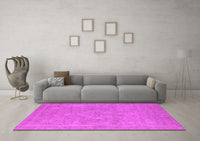 Machine Washable Oriental Pink Industrial Rug, wshurb2175pnk