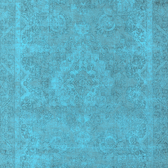 Machine Washable Oriental Light Blue Industrial Rug, wshurb2175lblu
