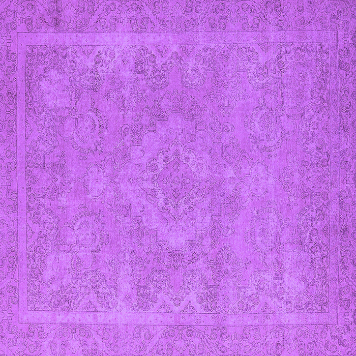 Square Machine Washable Oriental Purple Industrial Area Rugs, wshurb2175pur