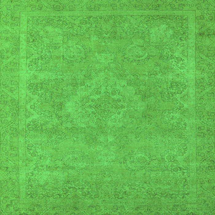 Square Oriental Green Industrial Rug, urb2175grn