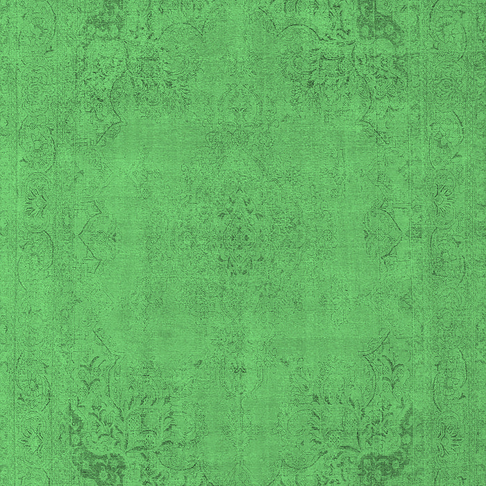 Machine Washable Oriental Emerald Green Industrial Area Rugs, wshurb2176emgrn