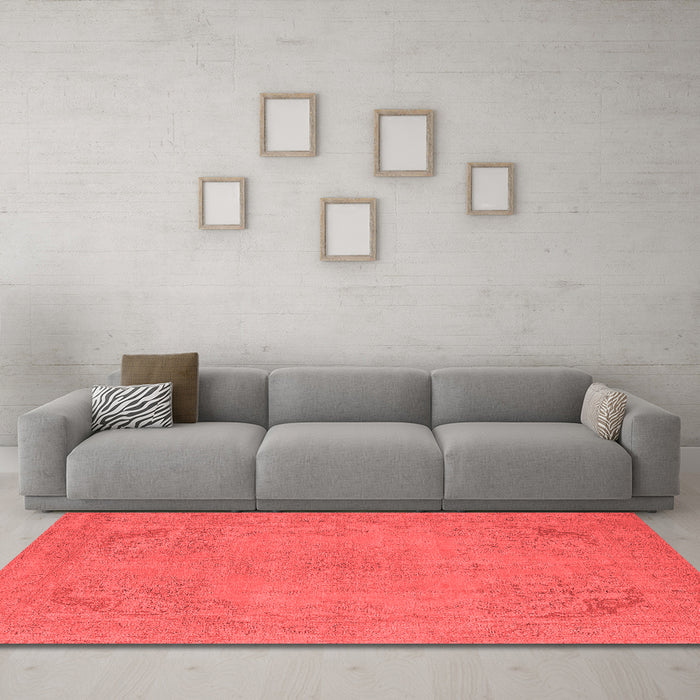 Industrial Red Washable Rugs