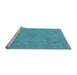 Sideview of Machine Washable Oriental Light Blue Industrial Rug, wshurb2176lblu