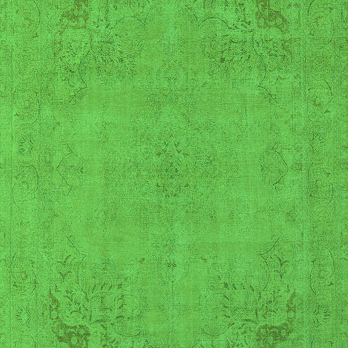 Machine Washable Oriental Green Industrial Area Rugs, wshurb2176grn