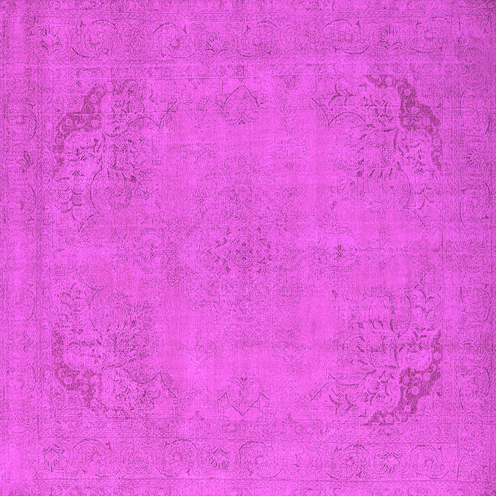 Square Machine Washable Oriental Pink Industrial Rug, wshurb2176pnk