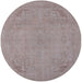 Round Machine Washable Industrial Modern Rose Dust Purple Rug, wshurb2176