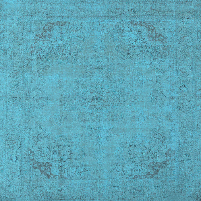 Square Oriental Light Blue Industrial Rug, urb2176lblu