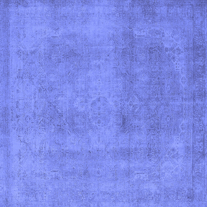 Square Oriental Blue Industrial Rug, urb2177blu