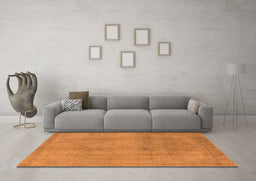 Machine Washable Oriental Orange Industrial Area Rugs in a Living Room, wshurb2177org