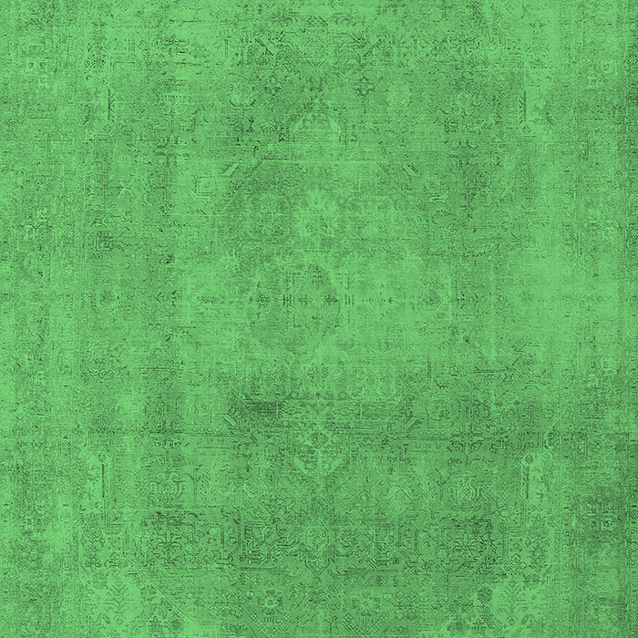 Machine Washable Oriental Emerald Green Industrial Area Rugs, wshurb2177emgrn