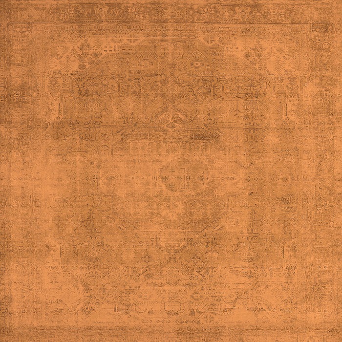 Square Oriental Orange Industrial Rug, urb2177org