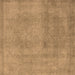 Square Oriental Brown Industrial Rug, urb2177brn