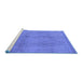 Sideview of Machine Washable Oriental Blue Industrial Rug, wshurb2177blu