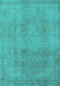 Oriental Turquoise Industrial Rug, urb2177turq