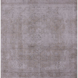 Square Mid-Century Modern Rose Purple Oriental Rug, urb2177