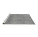 Sideview of Machine Washable Oriental Gray Industrial Rug, wshurb2177gry