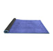 Sideview of Oriental Blue Industrial Rug, urb2177blu