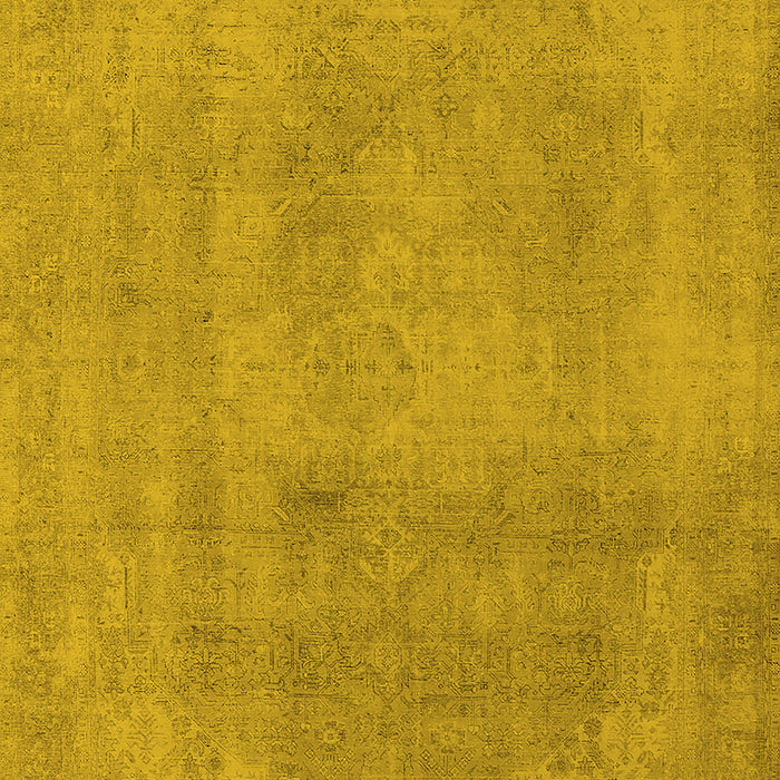 Machine Washable Oriental Yellow Industrial Rug, wshurb2177yw