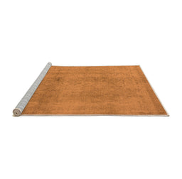 Sideview of Machine Washable Oriental Orange Industrial Area Rugs, wshurb2177org
