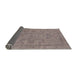 Sideview of Mid-Century Modern Mauve Taupe Purple Oriental Rug, urb2178