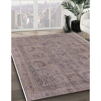 Mid-Century Modern Mauve Taupe Purple Oriental Rug, urb2178