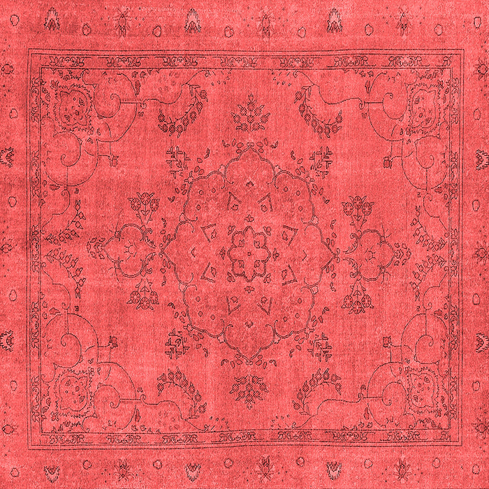 Machine Washable Oriental Red Industrial Rug, wshurb2178red