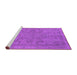Sideview of Machine Washable Oriental Purple Industrial Area Rugs, wshurb2178pur