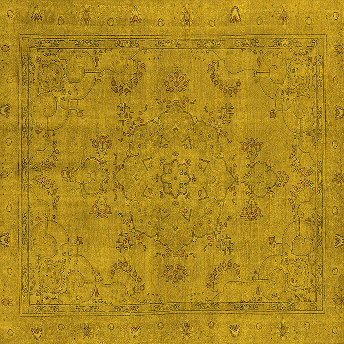 Square Oriental Yellow Industrial Rug, urb2178yw