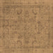 Square Oriental Brown Industrial Rug, urb2178brn