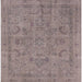 Square Mid-Century Modern Mauve Taupe Purple Oriental Rug, urb2178