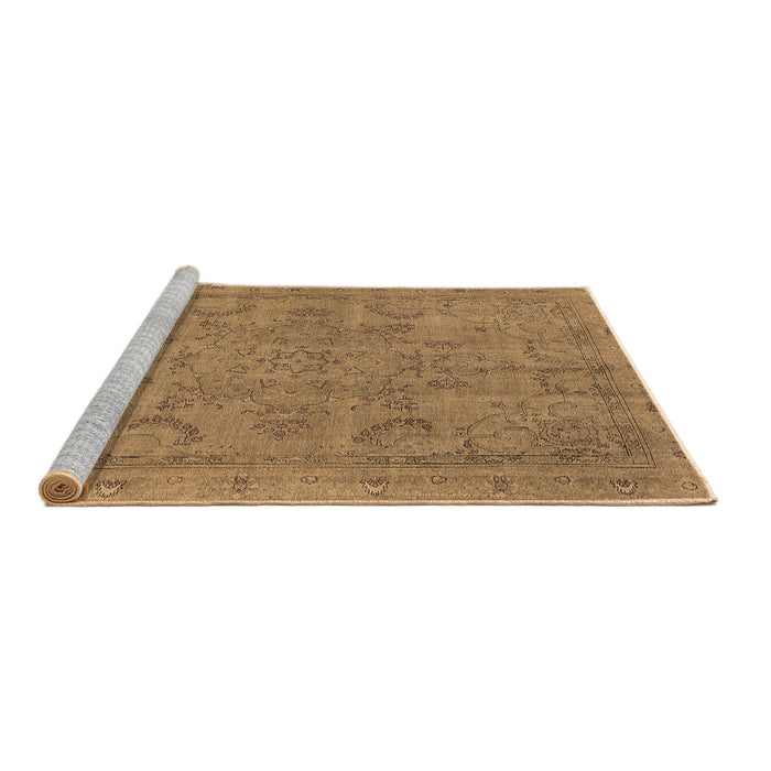 Sideview of Machine Washable Oriental Brown Industrial Rug, wshurb2178brn