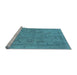 Sideview of Machine Washable Oriental Light Blue Industrial Rug, wshurb2178lblu